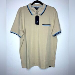 Ben Sherman Men’s collared short sleeve shirt Large NWT color:tan or spice